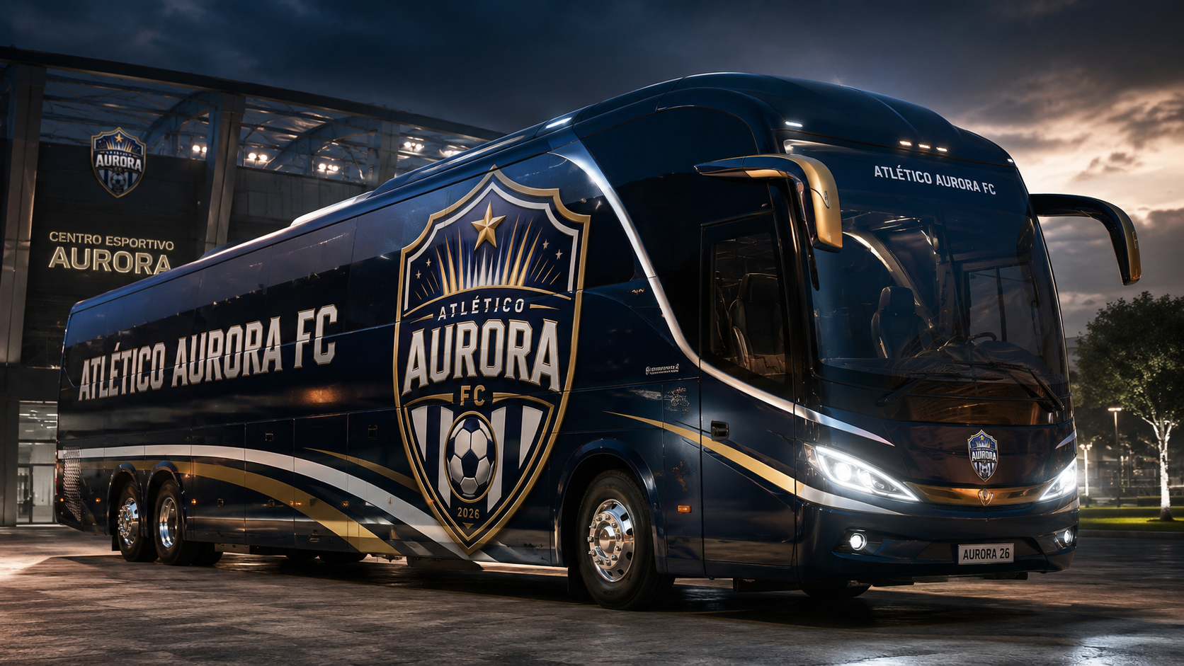 Ônibus e delegação do Atlético Aurora FC